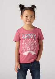 Детская футболка Levi's с принтом 1159837448 (Розовый 2T)
