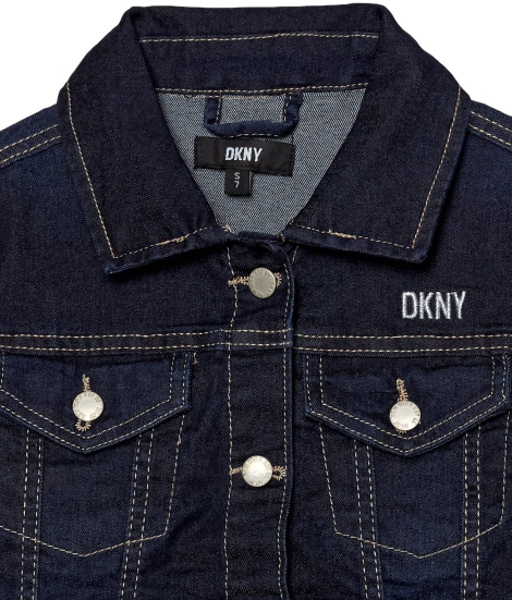 Джинсовая куртка для девочки DKNY 1159807173 (Синий, 122-127)