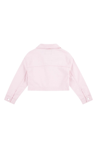 Подростковая джинсовая куртка Levi's укороченная 1159826816 (Розовый XL)