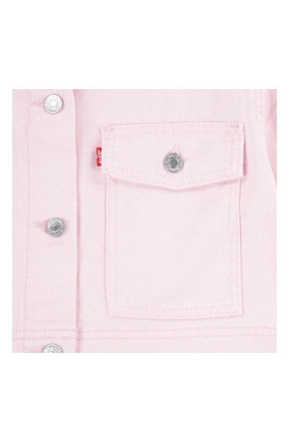 Подростковая джинсовая куртка Levi's укороченная 1159826816 (Розовый XL)