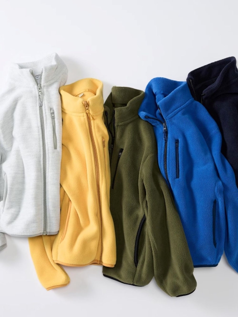 Детская флисовая куртка UNIQLO кофта 1159828413 (Серый 115-125)