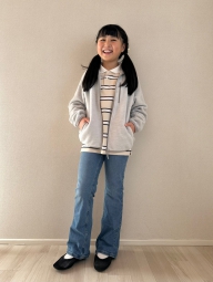 Детская флисовая куртка UNIQLO кофта 1159828413 (Серый 115-125)