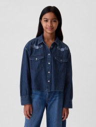 Джинсовая рубашка GAP 1159834856 (Синий M)