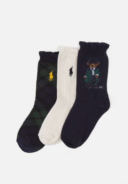Набір шкарпеток для дівчаток Polo Ralph Lauren 3 пари 1159837573 (Різні кольори 4-6х)
