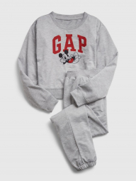 Подростковый пижамный комплект GAP штаны и лонгслив 1159760745 (Серый, 134-137)