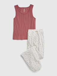 Подростковый пижамный комплект GAP майка штаны 1159767475 (Красный/Белый, 137-145)
