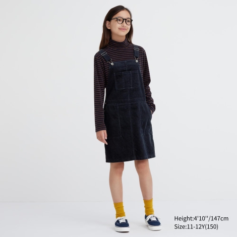 Вельветова сукня-сарафан UNIQLO 1159798806 (Білий/синій, 155-165)