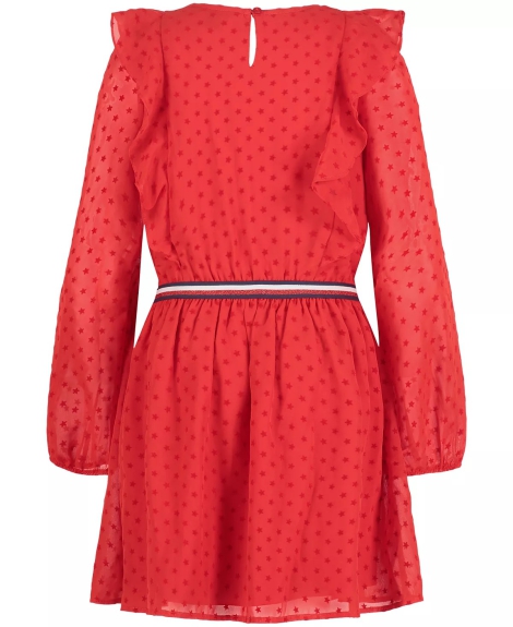 Нарядное детское платье Tommy Hilfiger с принтом 1159809157 (Красный, L)