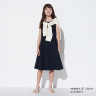 Еластична сукня для дівчаток UNIQLO AIRism 1159811318 (Білий/синій, 155-165)