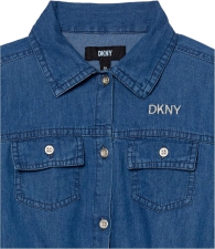 Платье-рубашка для девочек DKNY 1159818427 (Синий L)