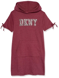 Платье для девочек DKNY с капюшоном 1159818610 (Красный S)