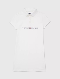 Детское платье-поло Tommy Hilfiger с логотипом 1159826978 (Белый L)