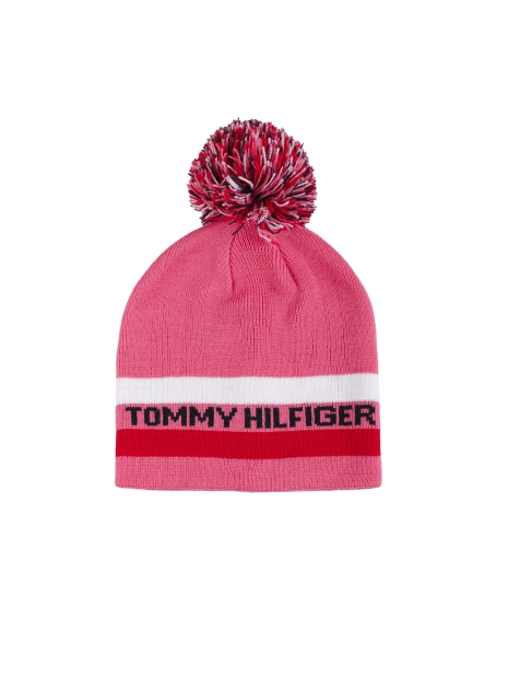 Детский вязаный набор Tommy Hilfiger шапка и перчатки 1159817971 (Розовый 8-16)