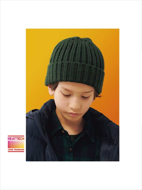 Вязаная шапка UNIQLO HEATTECH 1159829294 (Зеленый M/L)