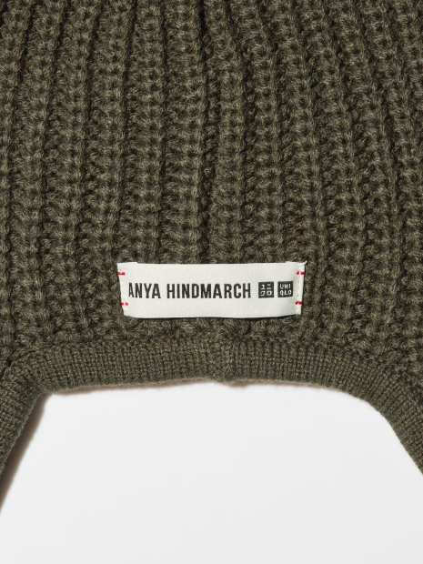 Детская вязаная шапка UNIQLO HEATTECH 1159832758 (Зеленый M/L)