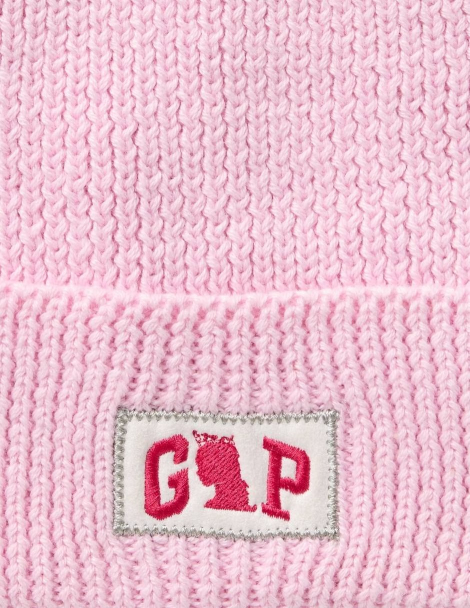 Дитяча тепла шапка біні від GAP 1159836443 (Рожевий S/M)