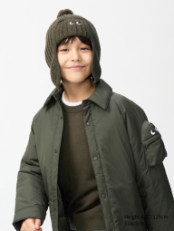 Детская вязаная шапка UNIQLO HEATTECH 1159832758 (Зеленый M/L)