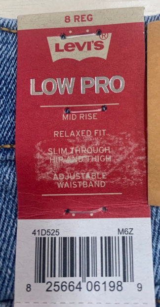 Джинсы для девочки Low Pro Mid Rise Straight Leg Levi's 1159815856 (Голубой 8)