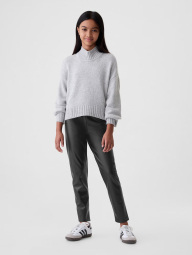 Детские лосины из экокожи GAP леггинсы 1159837104 (Черный XL)