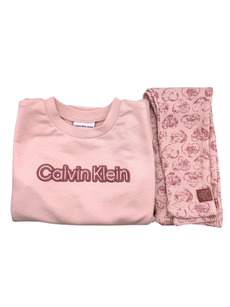 Детский комплект Calvin Klein кофта и леггинсы 1159817129 (Розовый 3T)