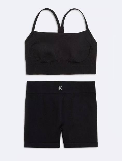 Дитячий спортивний комплект Calvin Klein топ та велосипедки 1159832431 (Чорний S)