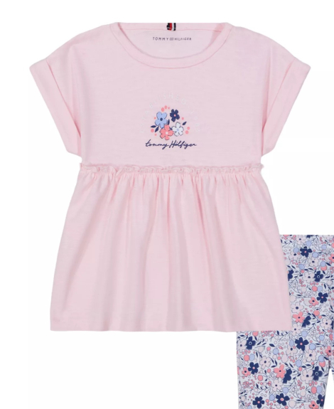 Детский комплект Tommy Hilfiger туника и леггинсы 1159837203 (Розовый 4)