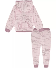 Дитячий костюм на флісі Calvin Klein жіноча толстовка і штани 1159805288 (Рожевий, 3T)