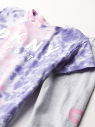 Костюм для девочки DKNY футболка и лосины 1159807588 (Розовый/Серый, 4)