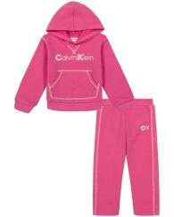 Детский костюм на флисе Calvin Klein худи и штаны 1159821703 (Розовый 4T)