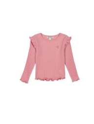 Детский комплект Calvin Klein лонгслив и джинсы 1159823667 (Розовый/Голубой 4T)