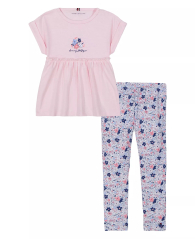 Дитячий комплект Tommy Hilfiger туніка та легінси 1159837203 (Рожевий 4)