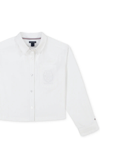 Детская рубашка Tommy Hilfiger с логотипом 1159832480 (Белый S)