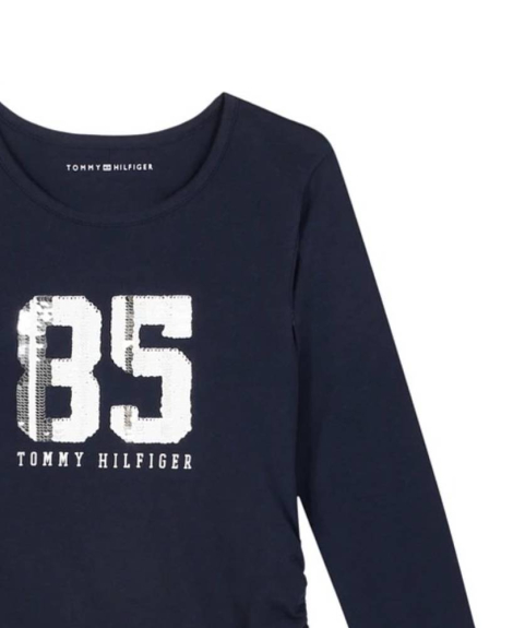 Детский лонгслив Tommy Hilfiger с логотипом 1159832593 (Синий S)