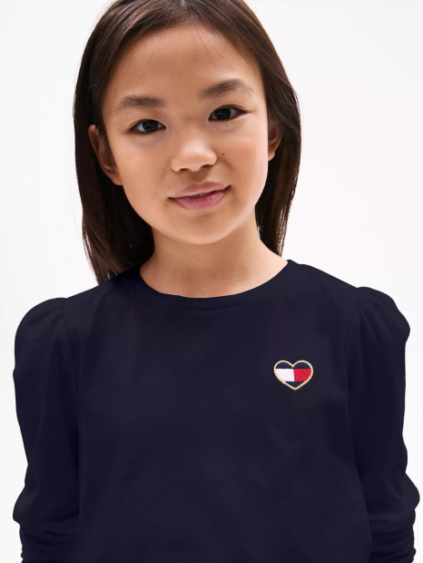 Дитячий лонгслів Tommy Hilfiger з логотипом 1159836001 (Синій M)