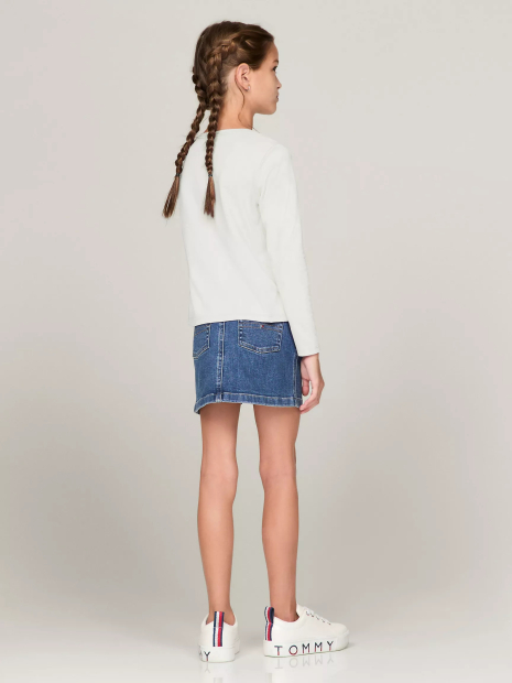 Дитячий лонгслів Tommy Hilfiger з логотипом 1159836003 (Білий S)