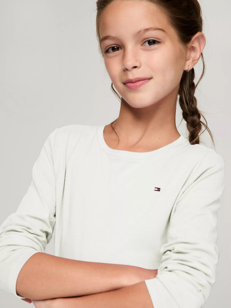 Дитячий лонгслів Tommy Hilfiger з логотипом 1159836003 (Білий S)