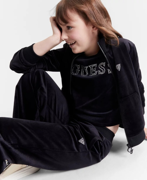 Детская велюровая толстовка GUESS 1159837557 (Черный 8)