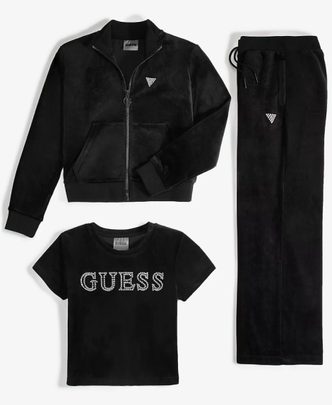 Детская велюровая толстовка GUESS 1159837557 (Черный 8)