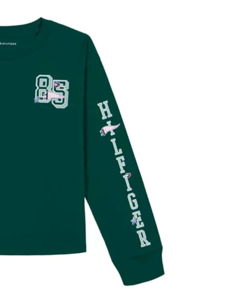 Дитячий лонгслів Tommy Hilfiger з логотипом 1159837607 (Зелений S)