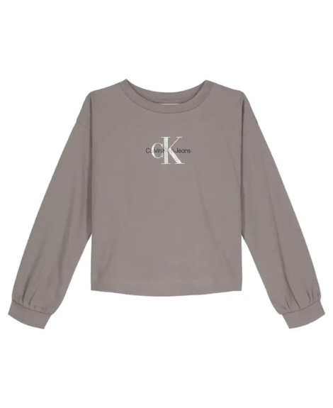 Детский лонгслив Calvin Klein с логотипом 1159837774 (Серый S)