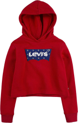 Укороченное детское худи Levi's толстовка кофта 1159785966 (Красный, 128-140)