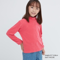Детский флисовый лонгслив UNIQLO 1159800780 (Розовый, 155-165)