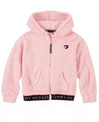 Детская толстовка из шерпы Tommy Hilfiger с капюшоном 1159816794 (Розовый 4)