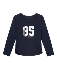 Детский лонгслив Tommy Hilfiger с логотипом 1159832593 (Синий S)