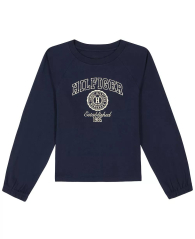 Детский лонгслив Tommy Hilfiger с вышитым логотипом 1159835655 (Синий 2T)