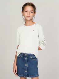 Детский лонгслив Tommy Hilfiger с вышитым логотипом 1159836003 (Белый S)