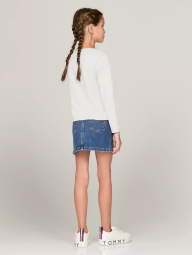 Детский лонгслив Tommy Hilfiger с вышитым логотипом 1159836003 (Белый S)