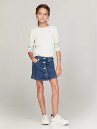 Дитячий лонгслів Tommy Hilfiger з логотипом 1159836003 (Білий S)