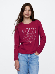 Детский лонгслив GAP с принтом 1159836087 (Бордовый S)