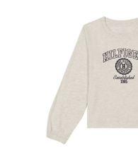 Детский лонгслив Tommy Hilfiger с вышитым логотипом 1159836052 (Молочный 7)
